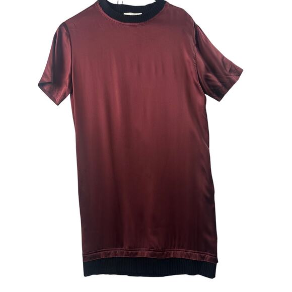 Public School Dresses & Skirts - Public School NYC Burgundy Silk Dress w/ Black Trim – Size M